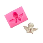 Силиконовая Форма Sugarcraft для поддержки подбородка ангела, форма для помадки, инструменты для украшения тортов, форма для шоколадной мастики