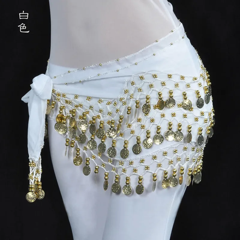 150cm indian women hip waist Belly dance waist  gold coin CHAIN  belt