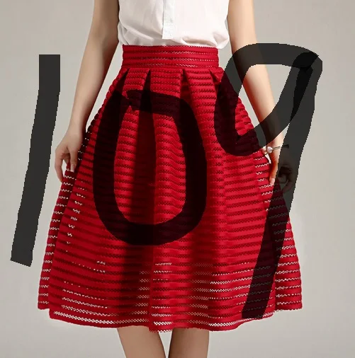 Red Long Skirts Летняя стильная винтажная юбка большого размера, однотонные красные женские юбки, повседневные пышные плиссированные женские бальные длинные юбки - Цвет: Red Long Skirts