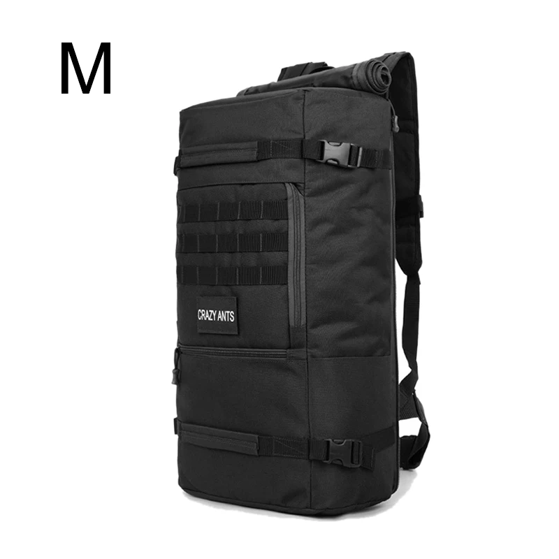 M Black 60L большой Ёмкость Пеший Туризм рюкзак для альпинизма восхождение модульное облегченное разгрузочное снаряжение из нейлона армии сумка куртка для походов и рыбалки XA808WA - Цвет: M Black