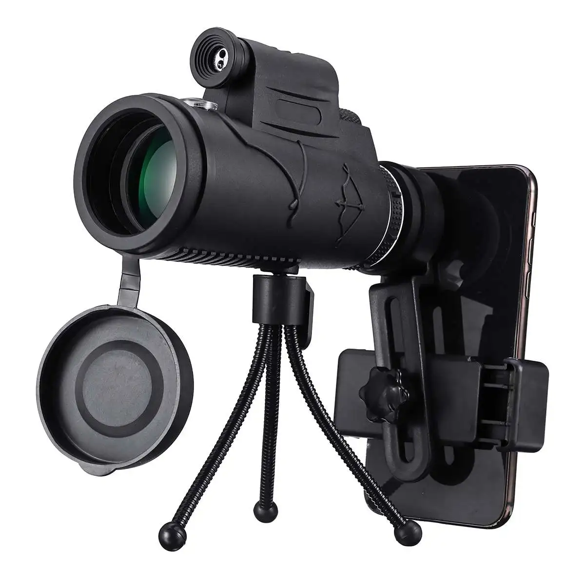 

40X60 Zoom Monocular Telescope Telephoto with LED Phone Camera Lens Tripod Kit Day & Night Vision HD Optics Zoom Telescope Lens
