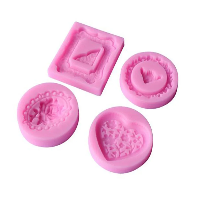 Ограниченная по времени винтажная рамка Цветок Любовь Сердце Форма сахарный