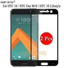 Защитная пленка для HTC 10  HTC One M10  HTC 10, закаленное стекло с полным покрытием, 2 шт.лот + инструменты для очистки