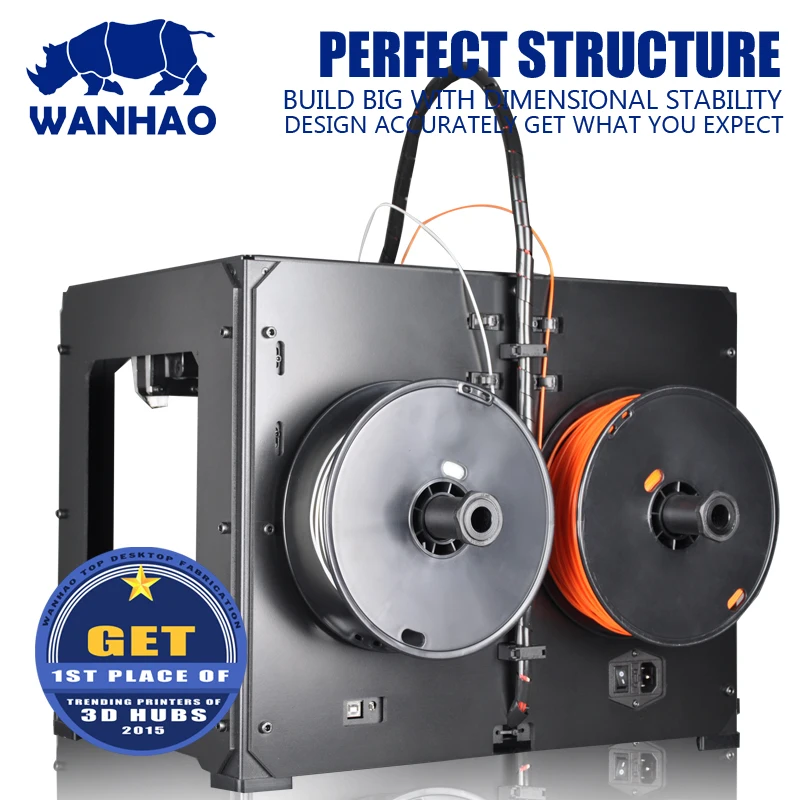 WANHAO Дубликатор 4S wanhao DIY KIT 3d принтер металлическая рамка высокая точность