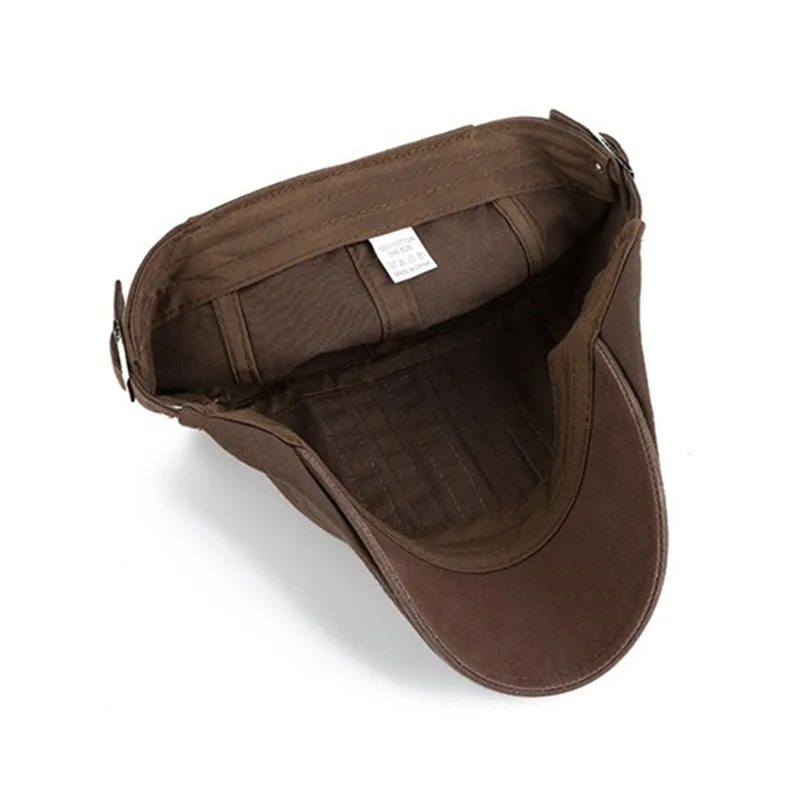 Мужской повседневный берет Minhui кепка с плоским козырьком регулируемый |