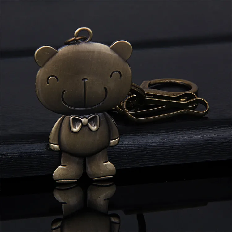 Брелок для ключей металлический винтажный милый медвежонок 2017|keychain love|fashion