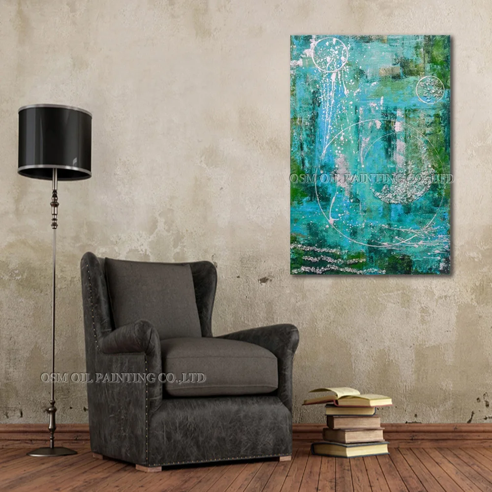Высококачественная абстрактная Нефритовая масляная живопись ручной работы на
