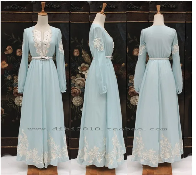 2020 Весна новое поступление Летнее небесно-голубого цвета Цвет вязаный Винтаж