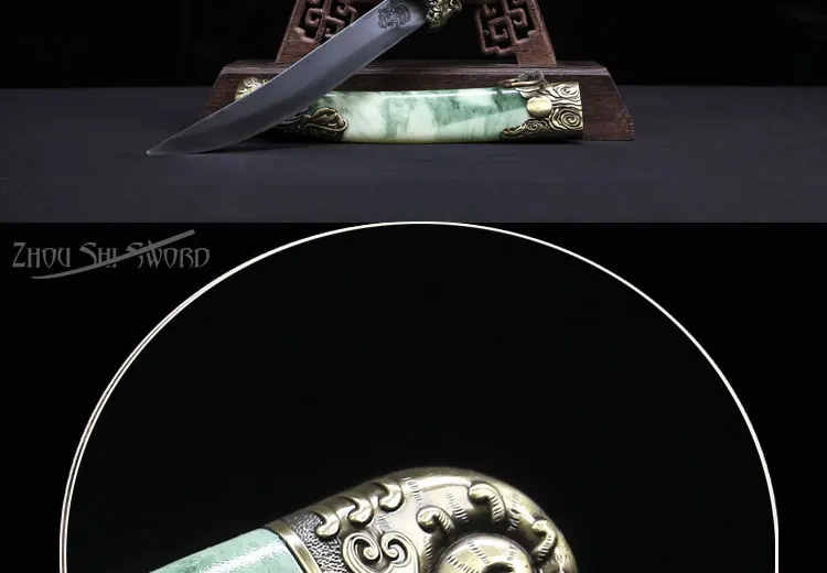 Классический Декоративный Маленький Меч из сплава с красивой зеленой оболочкой из нержавеющей стали материал лезвия технология уникальный подарок