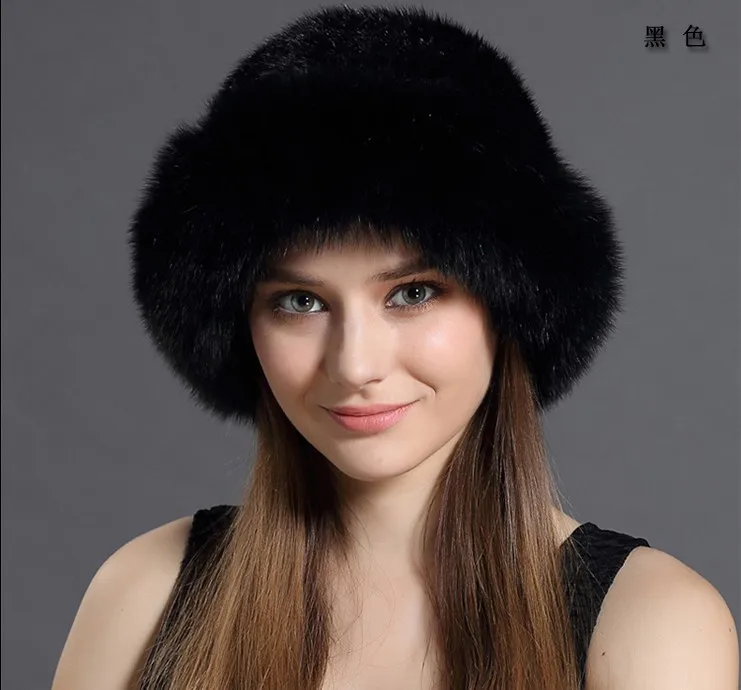Новая натуральная вязаная норковая меховая шапка, женская шапка ручной вязки, модные зимние головные уборы