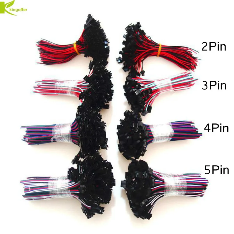 10 пар 2pin/3pin/4pin/5pin SM JST разъем штекер и гнездо для 5050/3528 WS2812B/WS2811 RGB Светодиодная
