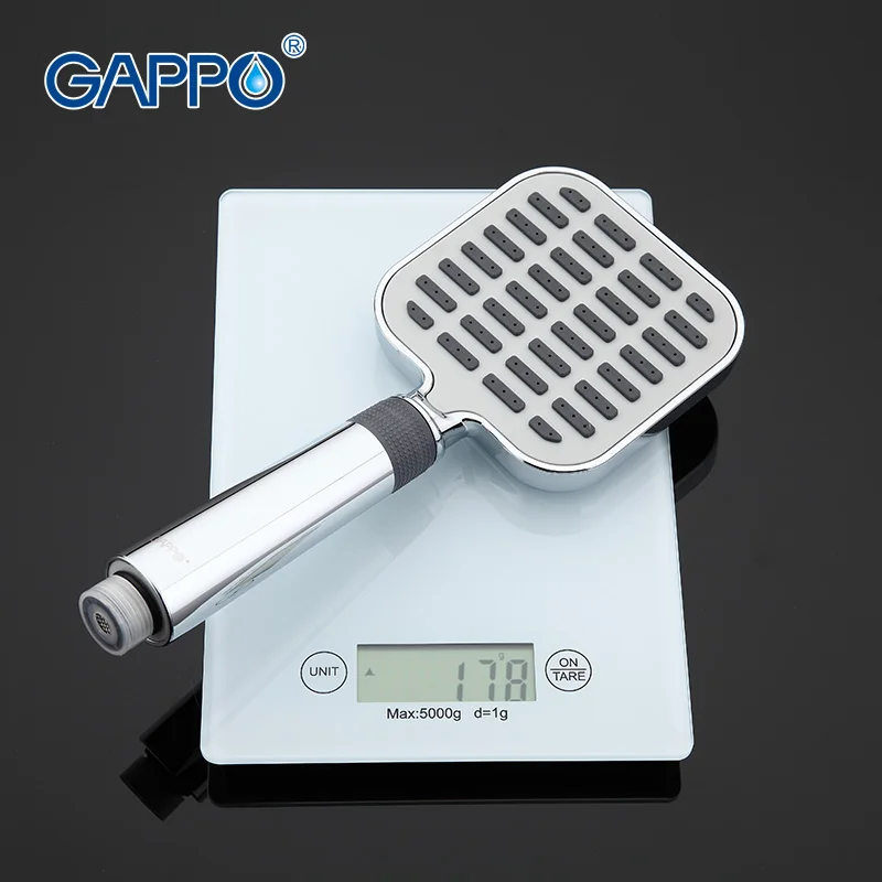 

Gappo 1Pc Top Quality Three Ways Square hand shower heads bathroom accessories ABS in chrome Plated water saving shower headGA08