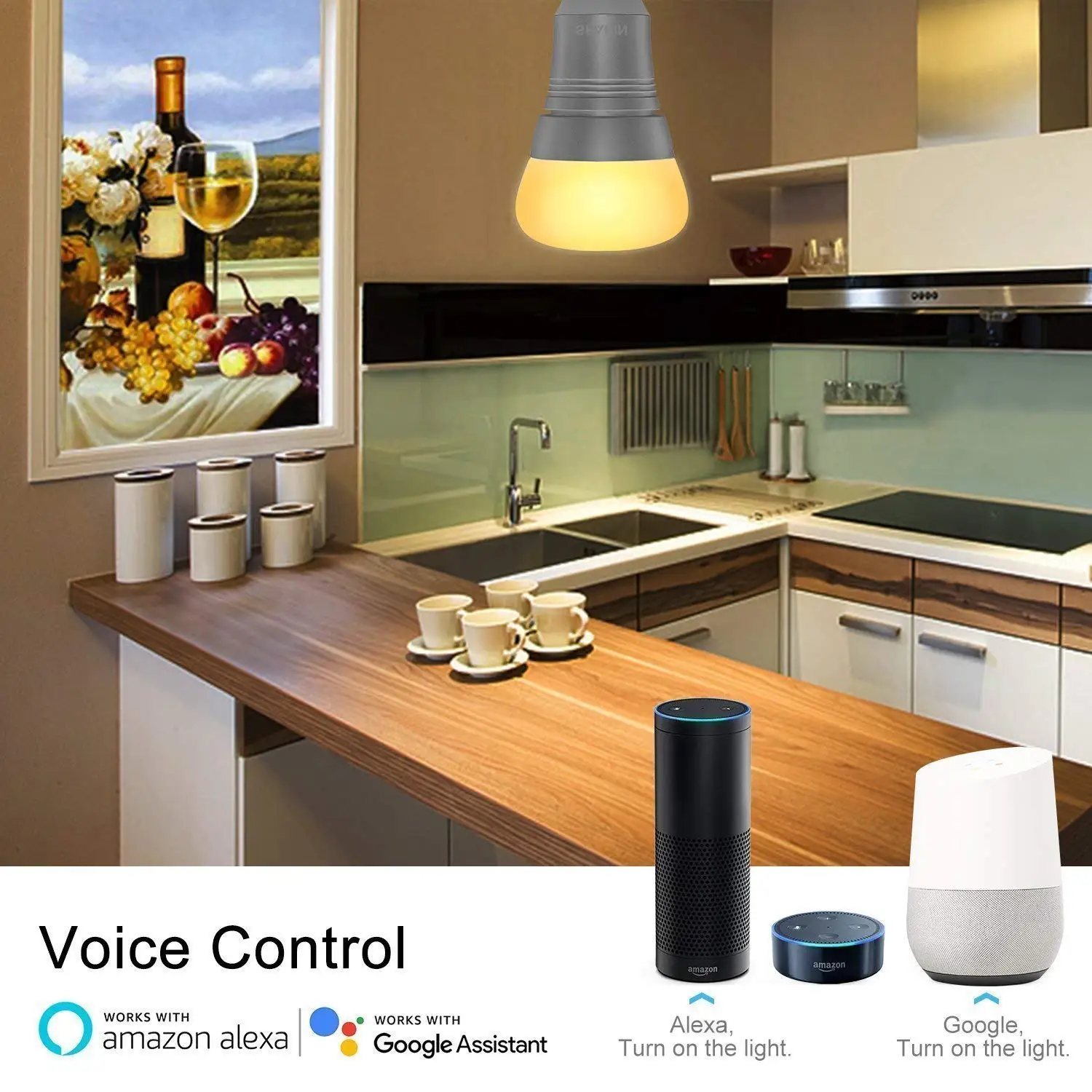 Умная Светодиодная лампа Wi-Fi лампочка для Amazon Alexa Google Home E14, 7 Вт Диммируемый пульт дистанционного управления многоцветный СВЕТОДИОДНЫЙ Красочный свет настроения