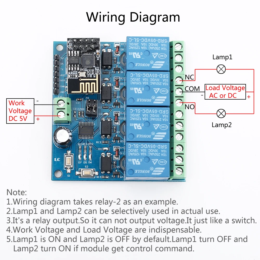Релейный модуль с Wi-Fi ESP8266 релейный переключатель дистанционным управлением 4