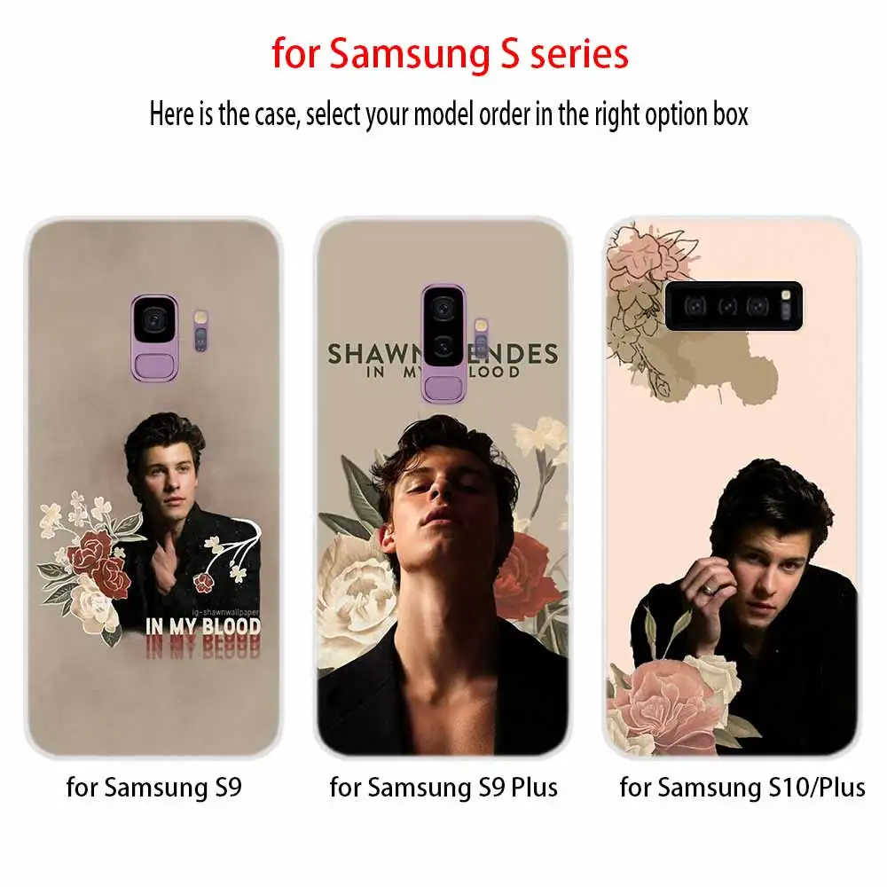 Милый чехол с узором shawn mendes для Samsung Galaxy S8 S9 S10 S20 S21 Plus Uitra Lite Ultra Cover S10E S7 Edge