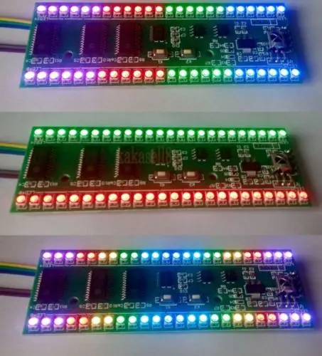 RGB MCU регулируемый дисплей узор 24 светодиодный VU индикатор уровня