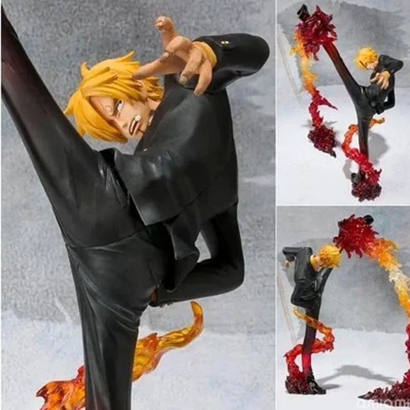 Аниме One Piece Sanji кукла черная нога огненная битва Версия в штучной упаковке ПВХ