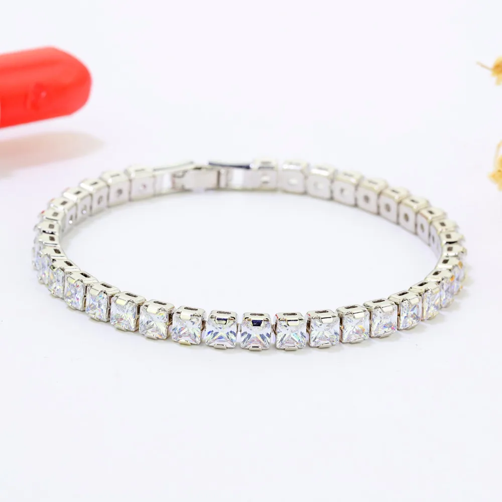 Fashion simple 5mm Cubic Zirconia Delicate Bracelet&ampbangles For Women Exquisite Party Jewelry girl Gifts Accessories DS986 | Украшения и
