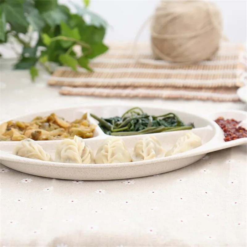 Ctree творческий простой разделения тарелку рыбы милые животные Еда фрукты блюдо