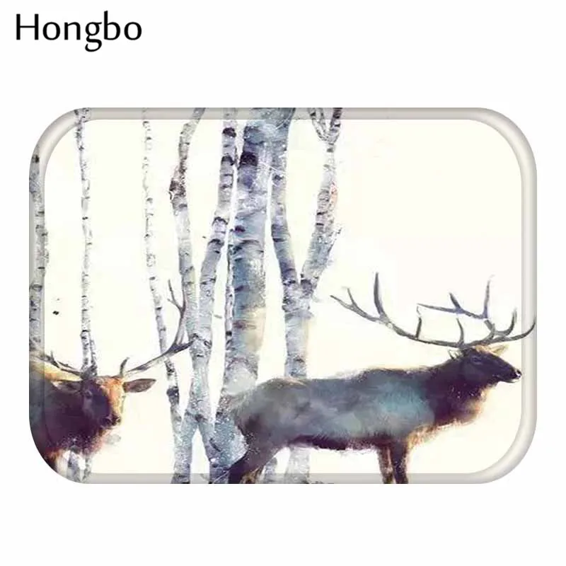 22 Hongbo Кот Сова двери коврики фланелевый ковер животный узор вход напольный коврик нескользящий входной коврик - Цвет: 22