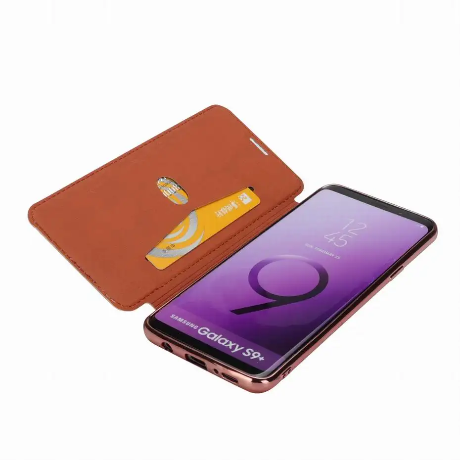 Bling Глянцевая искусственная кожа флип чехол для samsung Galaxy S10 S10e S7 S9 S8 Edge Plus Чехол