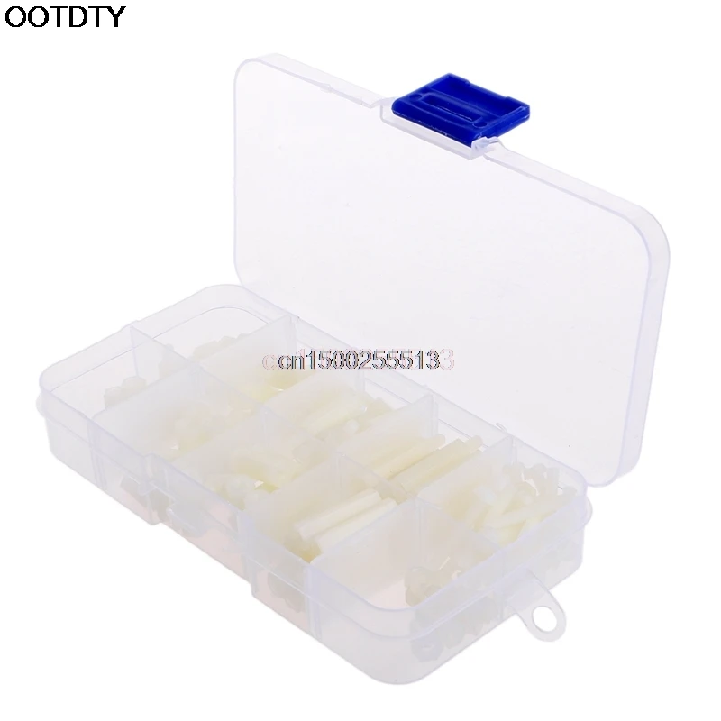 M3 нейлоновые шестигранные прокладки набор винтовых гаек пластиковых