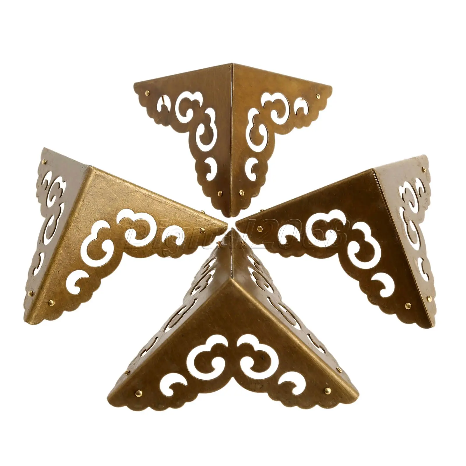 Латунные уголки высокого качества 4 шт. скобы мебель античные медные