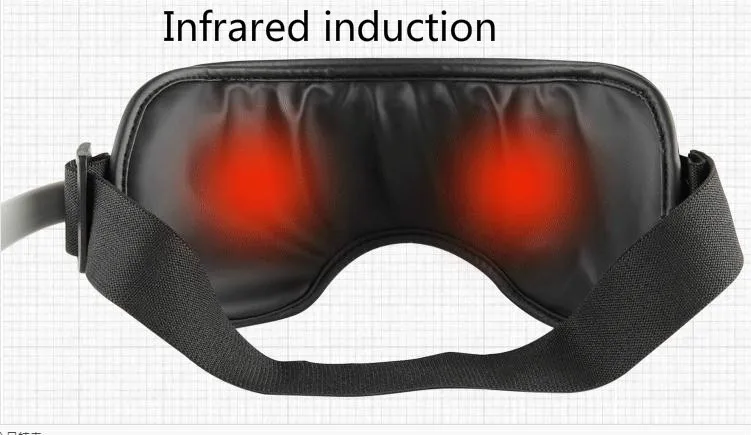 値段 ホット販売振動空気圧払拭目袋赤外線ヒーターアイマッサージャーマッサージメガネ Built-音楽