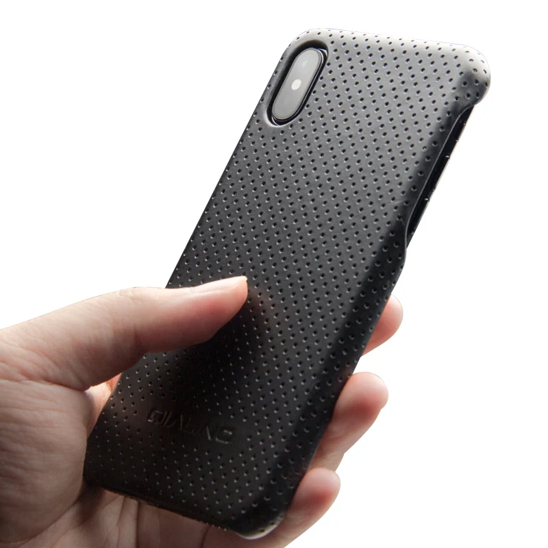 Уникальный чехол-накладка QIALINO для iPhone XS Роскошный чехол из натуральной кожи X Apple