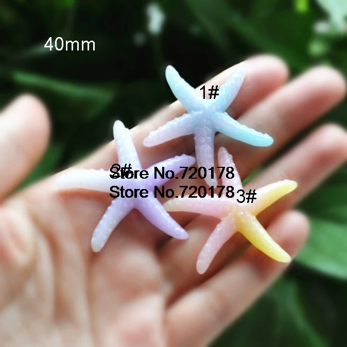 

flatback resin Rainbow Starfish cabochons kawaii for DIY Embellishments 40mm 30pcs YZR617