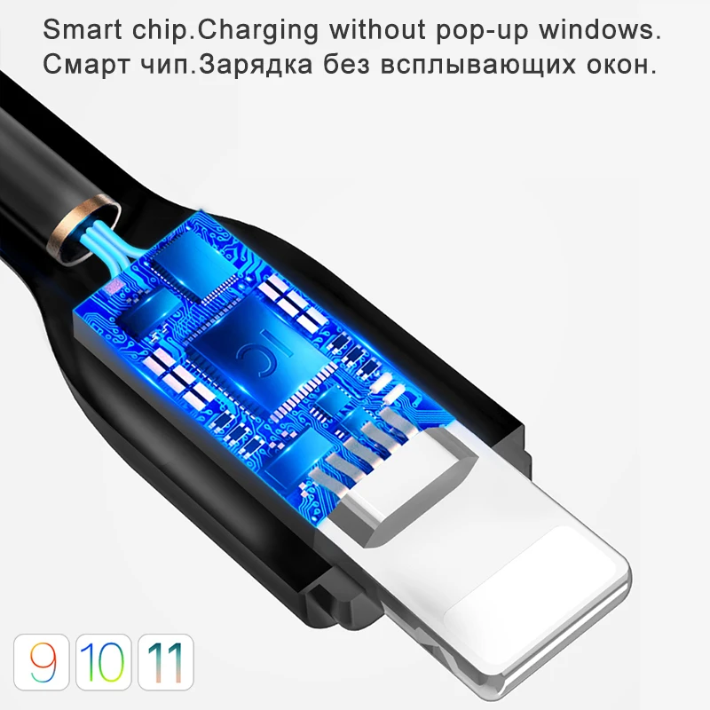 HOCO USB кабель для iPhone 6 7 8 X 2A быстрой зарядки синхронизации данных зарядное