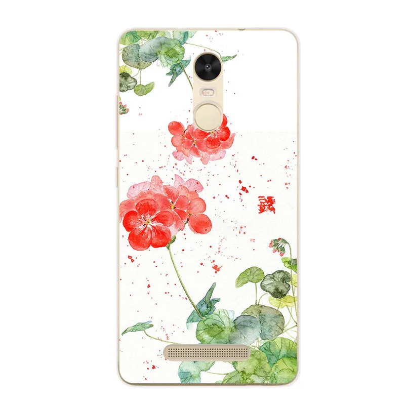 xiaomi redmi note 3 pro Case Silicon beautiful flowers 3D relief Soft TPU Back Cover for Transparent Phone Bags |