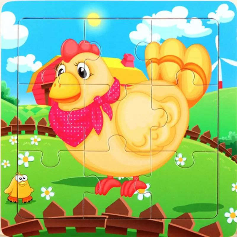 MP357 3D деревянные головоломки, игрушки для детей, Мультяшные пазлы с животными, Детские Игрушки для раннего развития, милые детские деревянные 3d пазлы, игрушки - Цвет: MP357