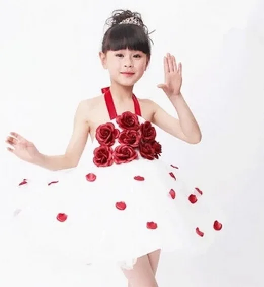 Детское платье для латинских танцев Детский костюм бальных Современное девочек