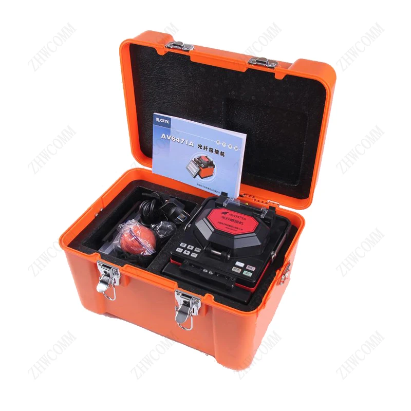 

ZHWCOMM AV6471A Fiber Fusion splicing machine FTTH Optic Fiber Joint Welding Machine English menu 8s Fast Splicing