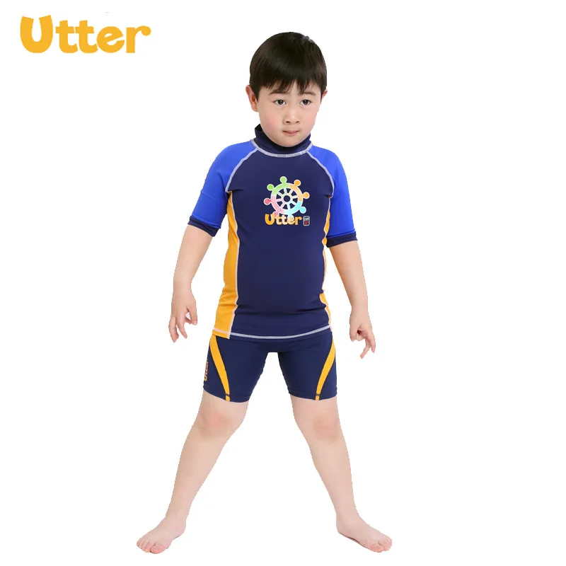 UTTER UPF50 + детская одежда из мультфильма футболка с коротким рукавом купальник