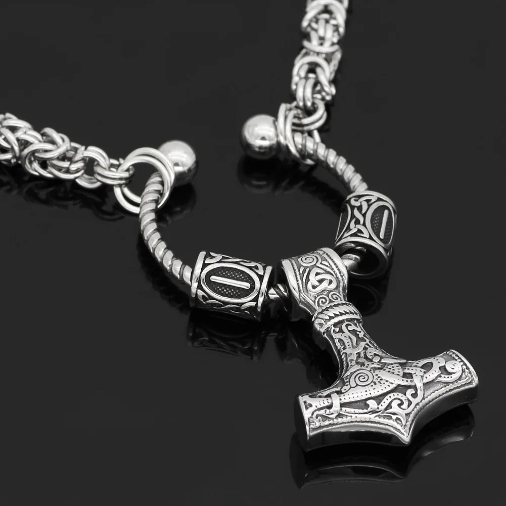 VikingCeltic скандинавский Викинг mjolnir из нержавеющей стали thor hammer ожерелье для