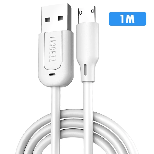 1M White ACCEZZ 30 см 1 м 3 м Кабель зарядного устройства микро-usb Быстрая зарядка данных для samsung S7 huawei Xiaomi Tablet кабель для телефона Android короткий длинный провод - Цвет: 1M White