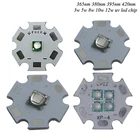 1 шт. 3535 5050 нм 3 Вт 10 Вт 12 Вт Ультрафиолетовый светодиодный Ультрафиолетовый высокомощный 20 мм Печатная плата для УФ планшетного принтера, отверждающей лампы