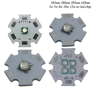 1 шт. 3535 5050 нм 3 Вт 10 Вт 12 Вт Ультрафиолетовый светодиодный Ультрафиолетовый высокомощный 20 мм Печатная плата для УФ планшетного принтера, отверждающей лампы