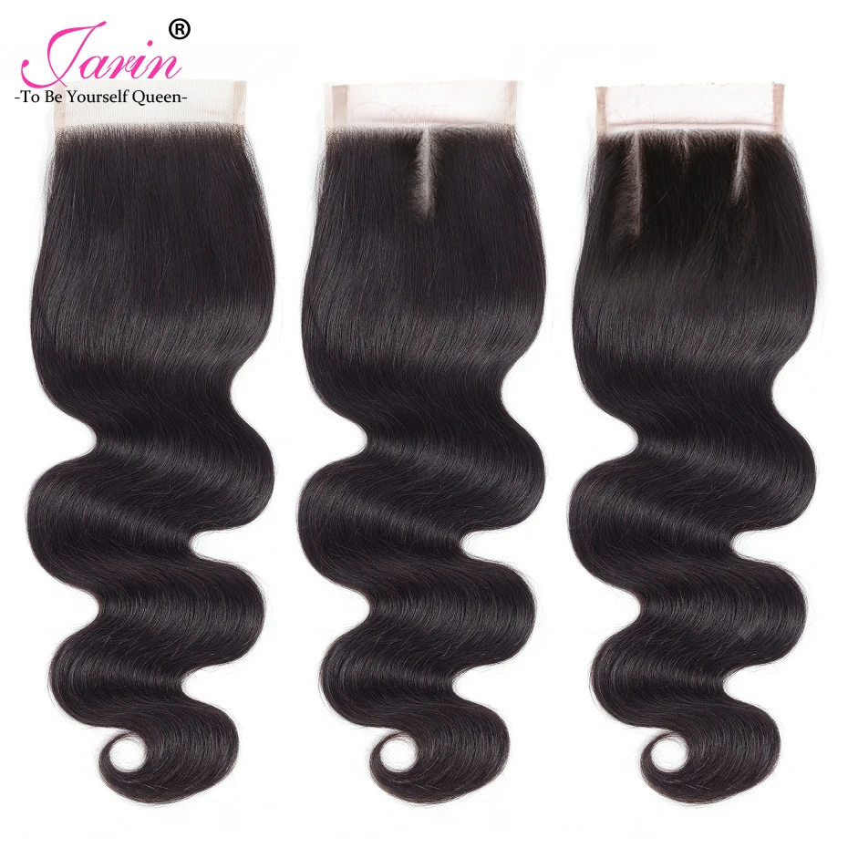 Lace Closure 4x4 Brazilian Body Wave Remy Hair Natural Color Free Middle Three Part 100% Human Can Do Wigs For Black Women | Шиньоны и