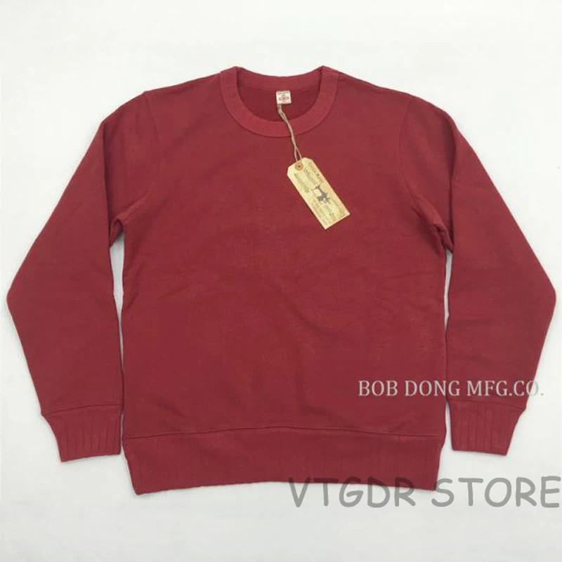 Burgundy Bob Dong, 6 цветов, простая толстовка, Винтажный Мужской пуловер с вырезом лодочкой, Ретро стиль, верхняя одежда, майка для гонок - Цвет: Burgundy