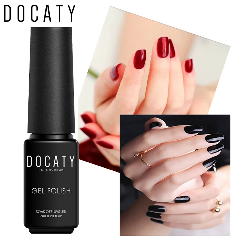 Docaty 7 мл чистый 24 цвета Гибридный лак для ногтей Vernis Gellak чернила УФ гель