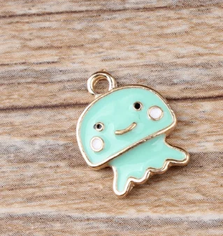 50pcs Enamel Jellyfish Charms 12*15MM Handmade personality earring bracelet necklace Jewelry Making DIY accessories | Украшения и