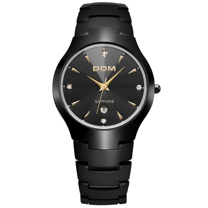 Часы DOM мужские вольфрамовые стальные Роскошные топовые брендовые