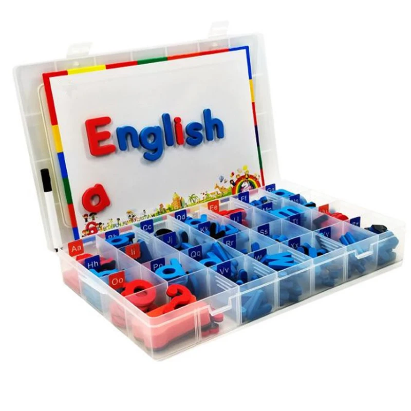 

Магнитные буквы A-Z 208 шт. прописные строчные пены Алфавит А магниты на холодильник развивающие игрушки
