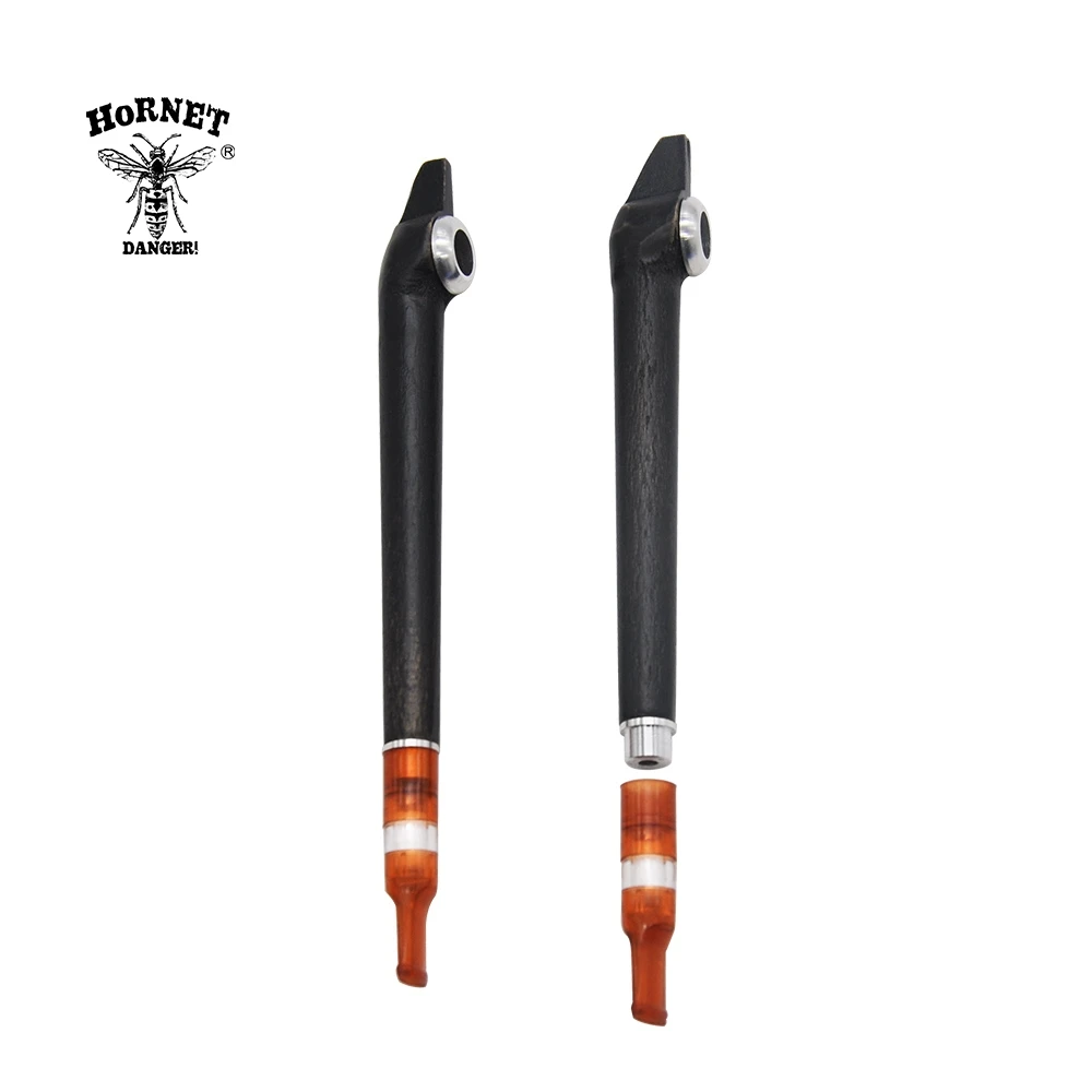 HORNET эбенового дерева курительная трубка с пластиковыми кончиками рта травы