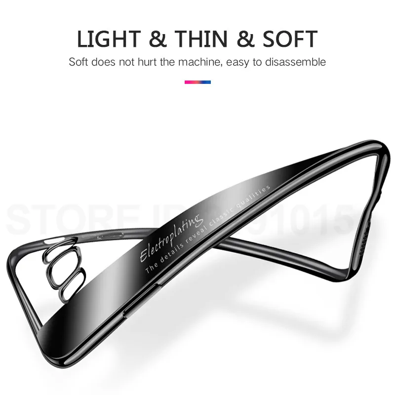 Electroplating Case For Samsung S10 Plus S10e Cover Plating Clear Soft TPU Phone S9 S8 Note 9 8 Cases |