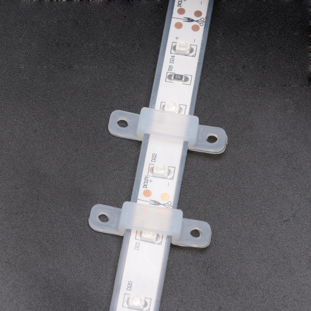 100 шт. Монтажный кронштейн зажим кремниевый крепежный для IP67 3528 5630 5730 3014 5050 SMD RGB RGBW