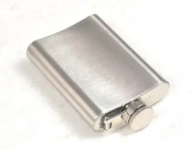 Новая плоская фляжка для спирта и ликера из нержавеющей стали + колпачок воронка 3